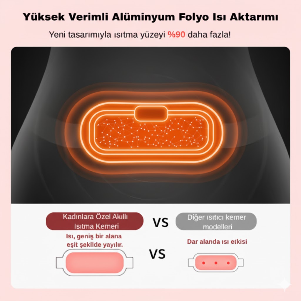 FitHeat™️– Karın ve Bel Bölgesi İçin Isıtmalı Masaj Kemeri